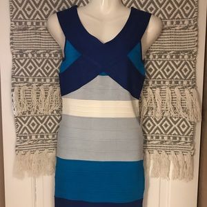 Blue bodycon dress
